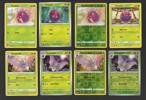 Venomoth Venonat Pokemon Card Collection Set of 8 English Cards Grass Type - Picture 1 of 1