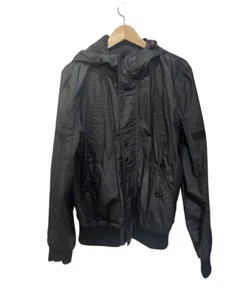 Chaqueta Sonneti Negra - Para Hombre Mediana - Informal Cremallera Capucha Cortavientos Retro - Imagen 1 de 13