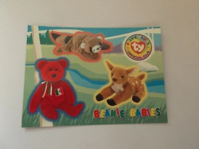 Ty Beanie Babies Official Club "GRASSLAND ANIMAL 2" #4 Sticker Trading Card 1999 - Image 1 of 2