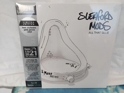 SLEAFORD MODS - ALL THAT GLUE HMV GREEN & PINK VINYL LTD 500 Only LP  BRAND NEW# - Image 1 of 2