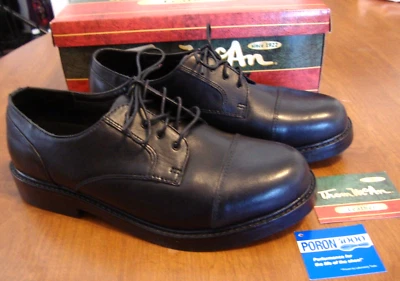 Мужская США 10 M Thom McAn черный кожаный платье Оксфорд бизнес обуви ЕС 44 новый w/коробка - Изображение 1 из 4