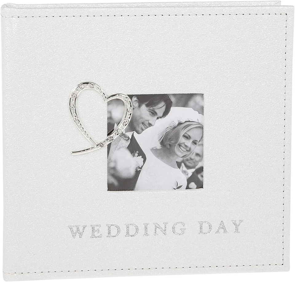 Diamante Heart Wedding Album Large 4x6 photo's - Image 1 of 1