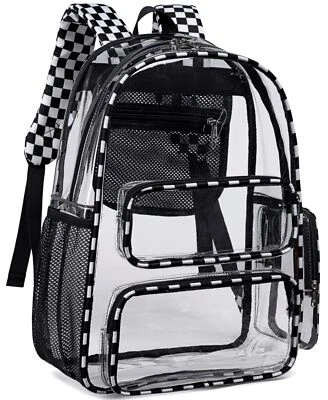 Mochila transparente de alta resistencia bolsa transparente bolsa de libros transparente para estudiante Foto 1 de 4