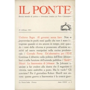 Il Ponte Rivista mensile di politica e letteratura 28 febbraio 1967 - Imagen 1 de 1
