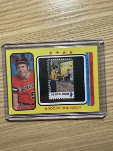 Estampilla postal Brooks Robinson Topps Heritage 2022/50 reliquia de los Orioles - Imagen 1 de 2