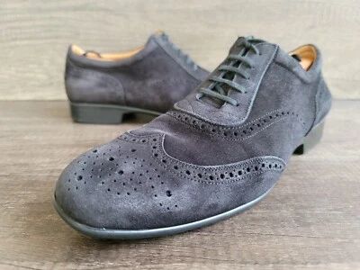 Zapatos de vestir Oxford de gamuza negros para hombre JM Weston talla UK 8,5 US 9,5 E. Foto 1 de 4