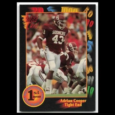 Adrian Cooper #53 1991 Wild Card Collegiate 1st Edition Oklahoma Sooners Card NM - Image 1 of 3