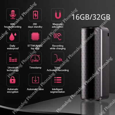 16/32GB Spy Digital Voice Activated Recorder Mini Hidden Audio Recording Device - Image 1 of 4