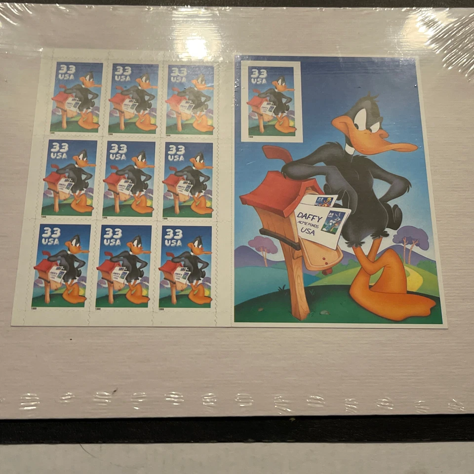 Scott #3306 US stamp 1999 33c Daffy Duck pane of 10 Sealed From Usps - Image 1 of 1