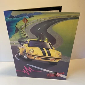 Vtg 1991 Mead Portfolio Folder Fast Lane Russ Cobane Porsche 911 Carrera Unused - Picture 1 of 7