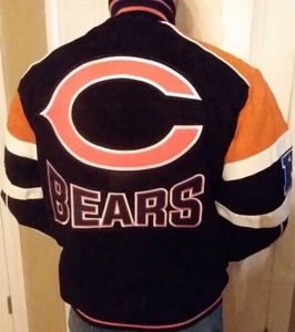 NEU L Chicago Bears offiziell lizenzierte NFL GIII Uni Wildleder Lederjacke L - Bild 1 von 12