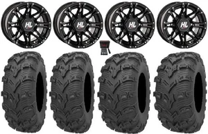 High Lifter HL3 14" Wheels Black 28" Bear Claw EVO Tires Can-Am Defender - Picture 1 of 4