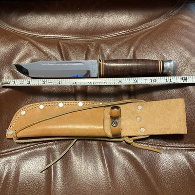 VTG 60's-70’s KAmBAR 1207 Fixed Blade Knife W/ New  Sheath - Image 1 of 4