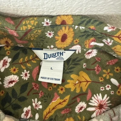 Camisa grande de franela para mujer Duluth Trading Company Free Swingin setas otoño Foto 1 de 4