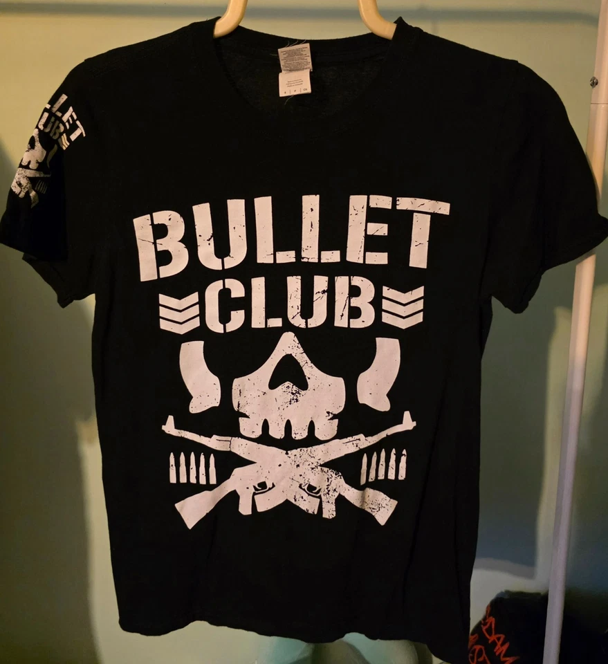 Bullet Club Pro Wrestling Tees T Shirt NJPW Mens Small Devitt Omega Balor White - Image 1 of 1