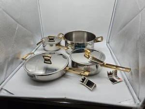 MONIX Regia 4x Pots 3x Lids Acero Inoxidable Vtro; Gas; Electic; Induction - Picture 1 of 14