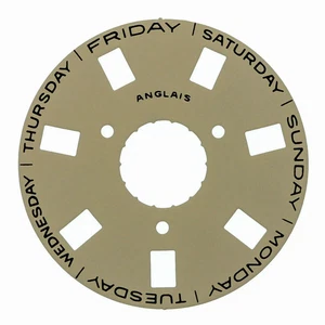 DISCO DE DÍA PARA ROLEX PRESIDENT DOBLE JUEGO RÁPIDO 3155 MOVIMIENTO AMARILLO CHAMPÁN - Imagen 1 de 2