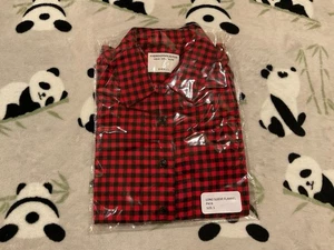 Camicia Androgynous Fox unisex taglia small rossa in flanella fondo a quadri - Foto 1 di 5