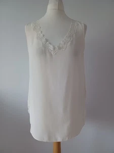 Chaleco LUISA CERANO 100 % Seda Encaje Beige Talla 40 UK 14 RRP £195 BOX1 LL 13 - Imagen 1 de 21