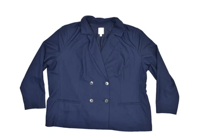 Chaqueta Blazer Para Mujer Lauren Conrad 2X Azul Marino Manga Larga Chaqueta Doble Foto 1 de 4