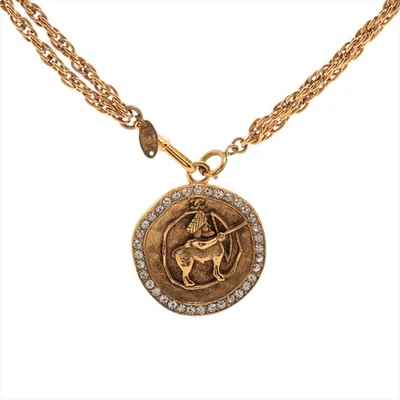 Collar Chanel Coco Mark 1984 GP× Estrás Oro Centauro Foto 1 de 4