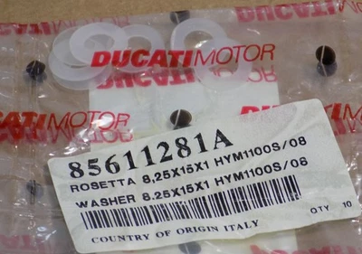 Пластиковая стиральная машина 8,25x15x1 Ducati Hypermotard 1100 796 НОВАЯ от оригинального производителя 7 шт. 85611281A - Изображение 1 из 2