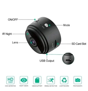 Mini Wireless WIFI IP camera 1080p New - Picture 1 of 5