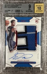 2021 Panini National Treasures Jalen Suggs RPA /75 #101 BGS 9 - Picture 1 of 2