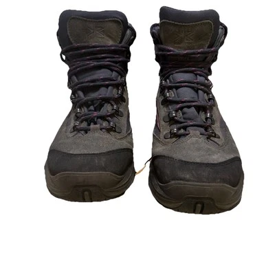 Karrimor British Ladies Weathertite Gray Leather Hiking Boots Sz 10 Vibram  - Image 1 of 4