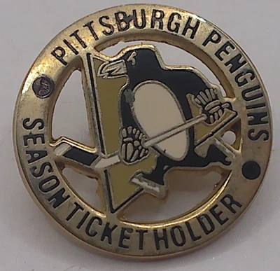Pittsburgh Penguin Season Ticket Holder Metal Pin, 1" Across - Image 1 of 3