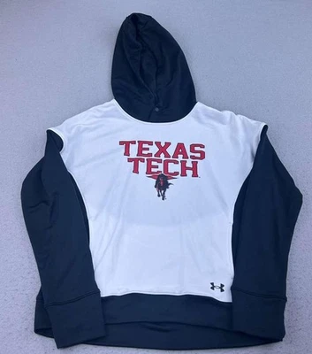 Texas Tech Red Raiders Hoodie Womens Medium Blue NCAA Under Armour Loose  NWT - Image 1 of 4