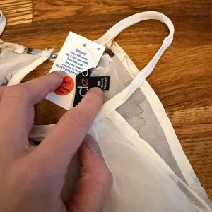 Body Cleo blanco transparente con correa de espagueti - Imagen 1 de 3