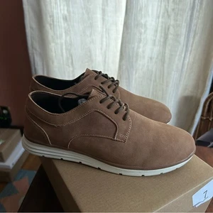 Steve Madden Kids B-Tag Cognac Plain Toe Oxford Tan Leather Lace Up Shoes Size 6 - Picture 1 of 7