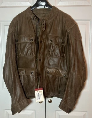 Chaqueta Benjamin Indian Motorcycle XL Cuero Marrón Nueva con Etiquetas $499.99 Foto 1 de 4