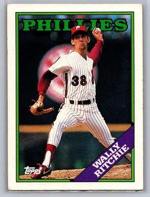 1988 Topps #494 Wally Ritchie Rookie RC Philadelphia Phillies MLB Baseball Card - Image 1 of 2