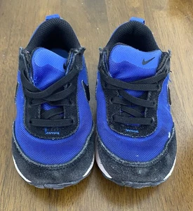 Toddlers Nike Waffle One Black/ Blue Sneakers Shoes - SZ 8c - Picture 1 of 7