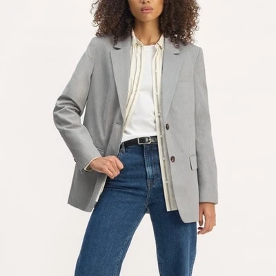 NUEVO Blazer Everlane para mujer de gran tamaño en gris suave como la mantequilla talla 10 Foto 1 de 4