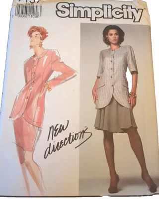 Simplicity Sewing Pattern 7157 Jacket Skirt Suit Slim Flared Sizes 8-14 Uncut FF - Image 1 of 4