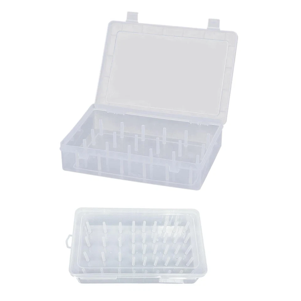 Sewing Thread Storage Box, Spools Thread Organizer Container, Transparent - Image 1 of 1