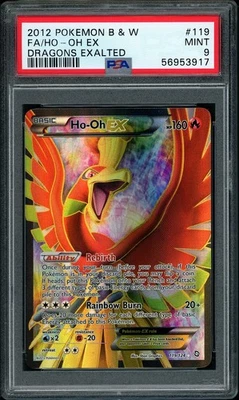 2012 Pokemon BW Dragons Exalted Ho-Oh EX Full Art #119 PSA 9 MINT - Image 1 of 2