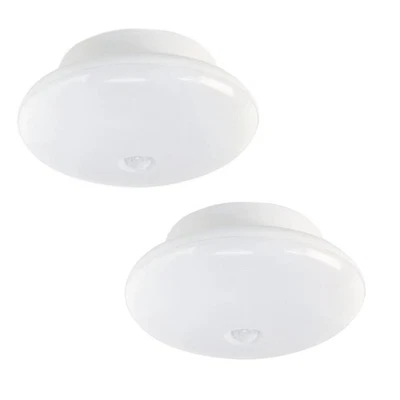 Paquete de 2 - Luz LED de montaje empotrado de 7,5" con sensor de movimiento, 3000K blanco cálido Foto 1 de 4