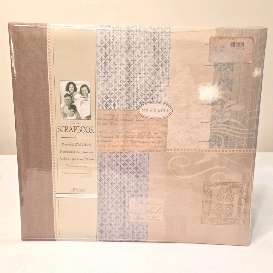 C.R. Álbum de recortes Gibson "Memories" tostado, azul, verde 12 X 12 encuadernado NUEVO Foto 1 de 4