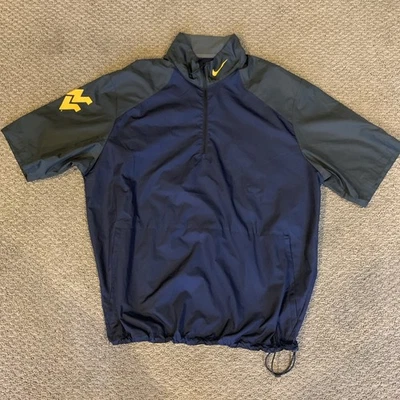 Chaqueta West Virginia Mountaineers Hombres XL Nike Hot Bateo Práctica Jaula Arco Foto 1 de 4
