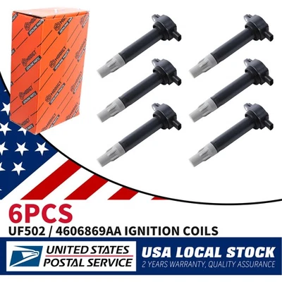 6Pcs Ignition Coils For 2006-2009 2010 CHrysler 300 Dodge Charger V6 3.5L 2.7L - Image 1 of 4
