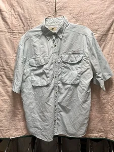 Men’s Vented Fishing Shirt Medium Mint Green Joe Marlin Lightweight Breathable - Picture 1 of 7