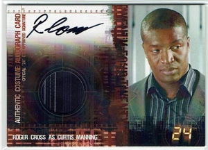 24 Season 5 Artbox Autograph Costume Card Roger Cross as Curtis Manning - Picture 1 of 4