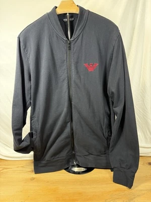 Emporio Armani Men's Regular Fit Black Zip-Up Jacket Size L - Image 1 of 4
