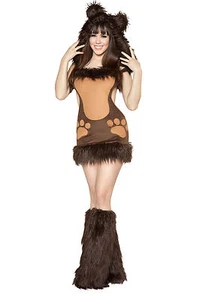 Sexy Roma Halloween Adult Women's Brown Bodacious Bear Costume - Picture 1 of 3