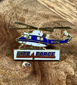 Vintage Life Force Hubschrauber Anstecknadel - Bild 1 von 2