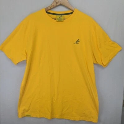 Australian Wallabies Rugby Union Short Sleeve T-shirt Yellow Embroidered 2XL Men - image 1 of 4